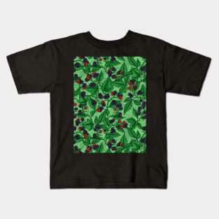 Blackberries on green Kids T-Shirt